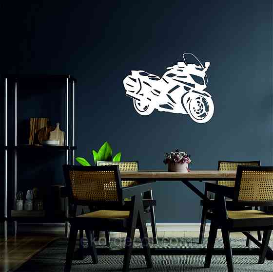 Декоративное настенное Панно «Мотоцыкл» Декор на стену 70*53 см, Белый Киев