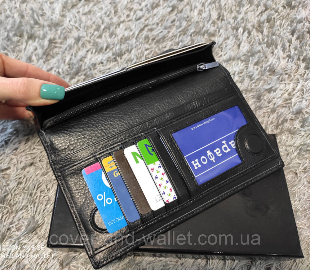 Классический мужской кожаный купюрник на магнитах Marco Coverna M 140 Киев - изображение 7
