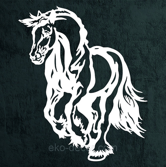 Декоративне настінне Панно «Лошадь», Декор на стіну 110*91 см, Білий Київ - фото 4