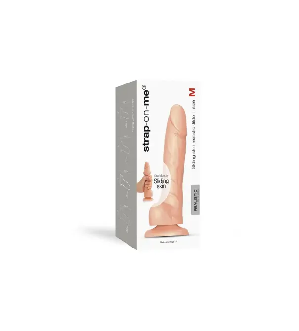 Реалістичний фалоімітатор Strap-On-Me Sliding Skin Realistic Dildo Vanille - M, ефект рухливої шкіри Львів - фото 8