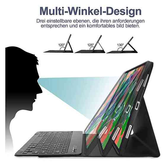 Чохол-клавіатура IVEOPPE для Samsung Tab S7 FE синій підсвітка QWERTZ Bluetooth 12.4" Київ
