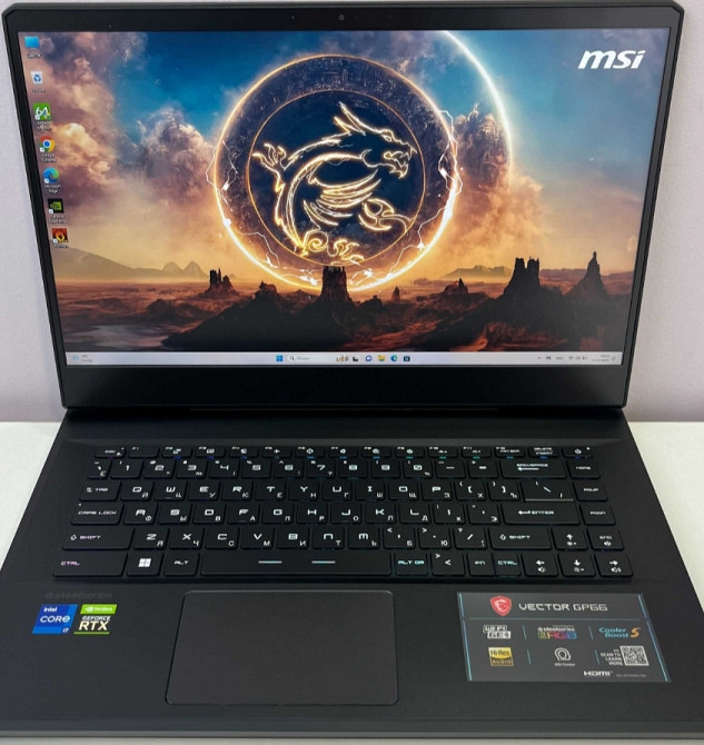 Ноутбук: MSI Vector GP66, RTX, 3080Ti, 16Gb, i7-12700H, RAM 64Gb, DDR5, SSD 2 Tb. Київ - фото 1