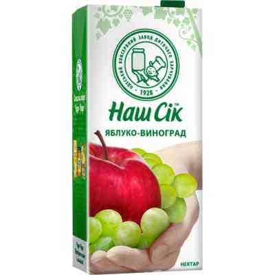 Сік Наш Сік Яблуко-Виноград 1.93 л (4820192262835) Вінниця