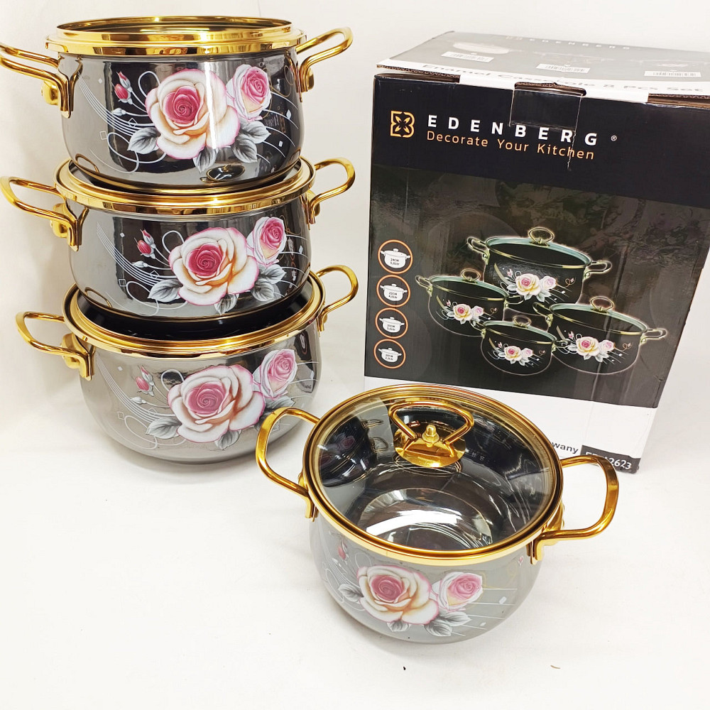 Каструля з нержавіючої сталі, Набір каструль з антипригарним покриттям, Набір каструль зі сталі OV-54 Львів - фото 7