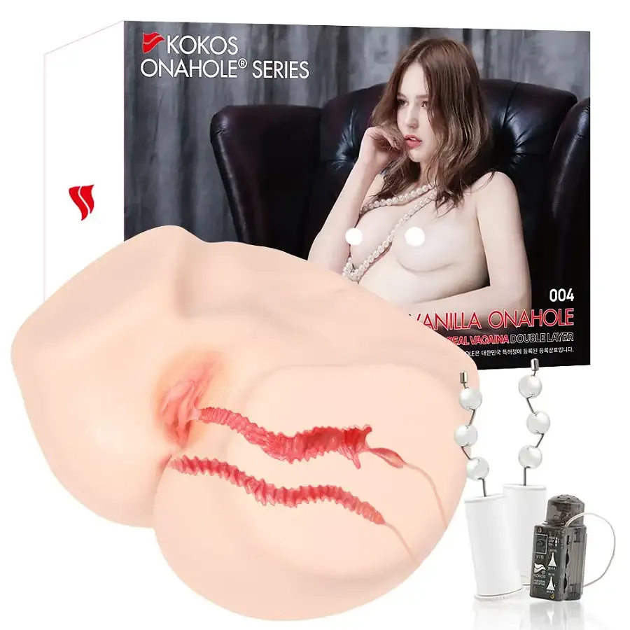 Мастурбатор Kokos 004 Vailla ONAHOLE Real Vagina 2WayPlus с вибрацией и массажем Львов - изображение 1
