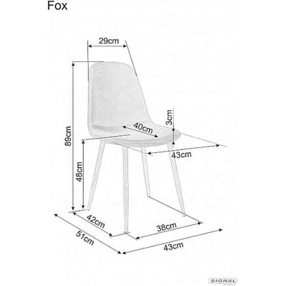 Стілець FOX VELVET чорний каркас/синій TAP.91 Київ