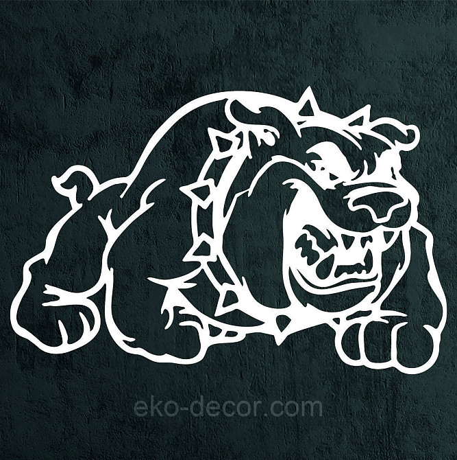 Декоративное настенное Панно «Бульдог - Спайк», Декор на стену 90*59 см, Белый Киев - изображение 5