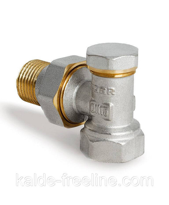 Кран радіаторний (вентильний) KOER KR.902 кутовий 1/2" з американкою Харків - фото 1