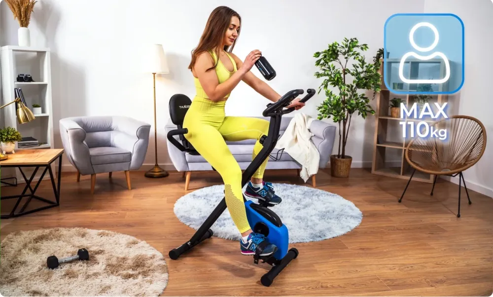 Велотренажер магнітний TINY THUNDER чорно-синій Київ - фото 9