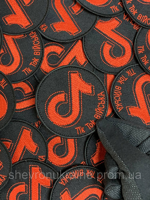 Шеврон Tik Tok войска (Форма круг. На липучке) Размер 8см в диаметре Киев - изображение 3