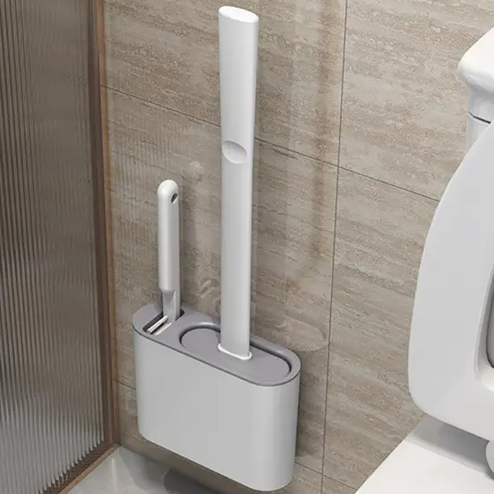 Йоржик для унітазу з гнучкою силіконовою щіткою 2в1 SBR Київ - фото 1