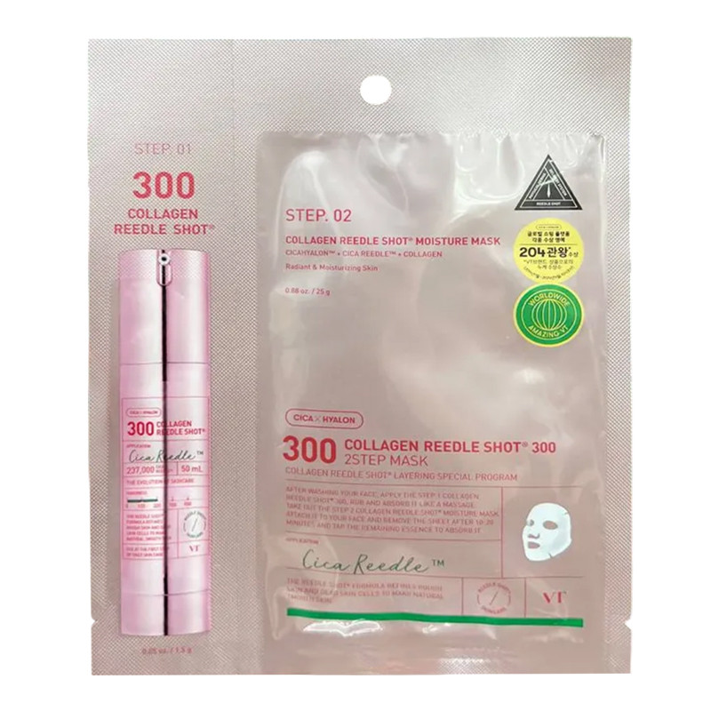 Маска увлажняющая коллагеновая Collagen Reedle Shot 300 2-Step Mask VT Cosmetics 1 шт Киев - изображение 1