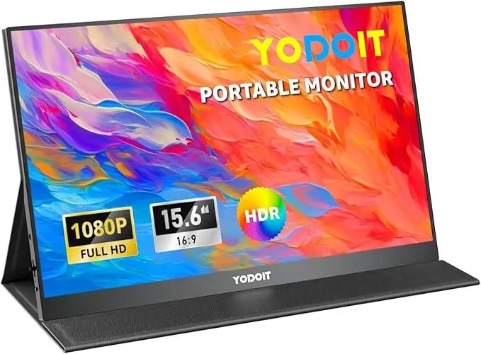 Портативний монітор Yodoit 15.6", Type-C, Mini HDMI, HDR, Smart Cover для MacBook, PC, PS5/Xbox Київ - фото 12