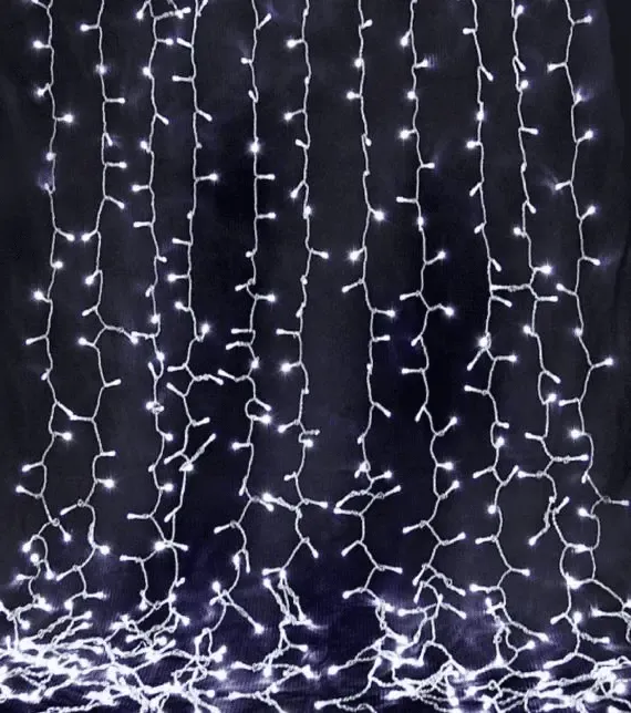 Новогодние гирлянды. Гирлянда водопад 320-400L 3x3м (10х32Ламп) Белая (7150) Коломия - фото 1