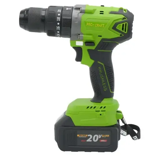 Безщітковий акумуляторний шуруповерт Procraft PA18BL  20 В  потужний Li‑Ion АКБ у кейсі з АКБ 4 А·год, шурупокрут  професійний Львів - фото 3