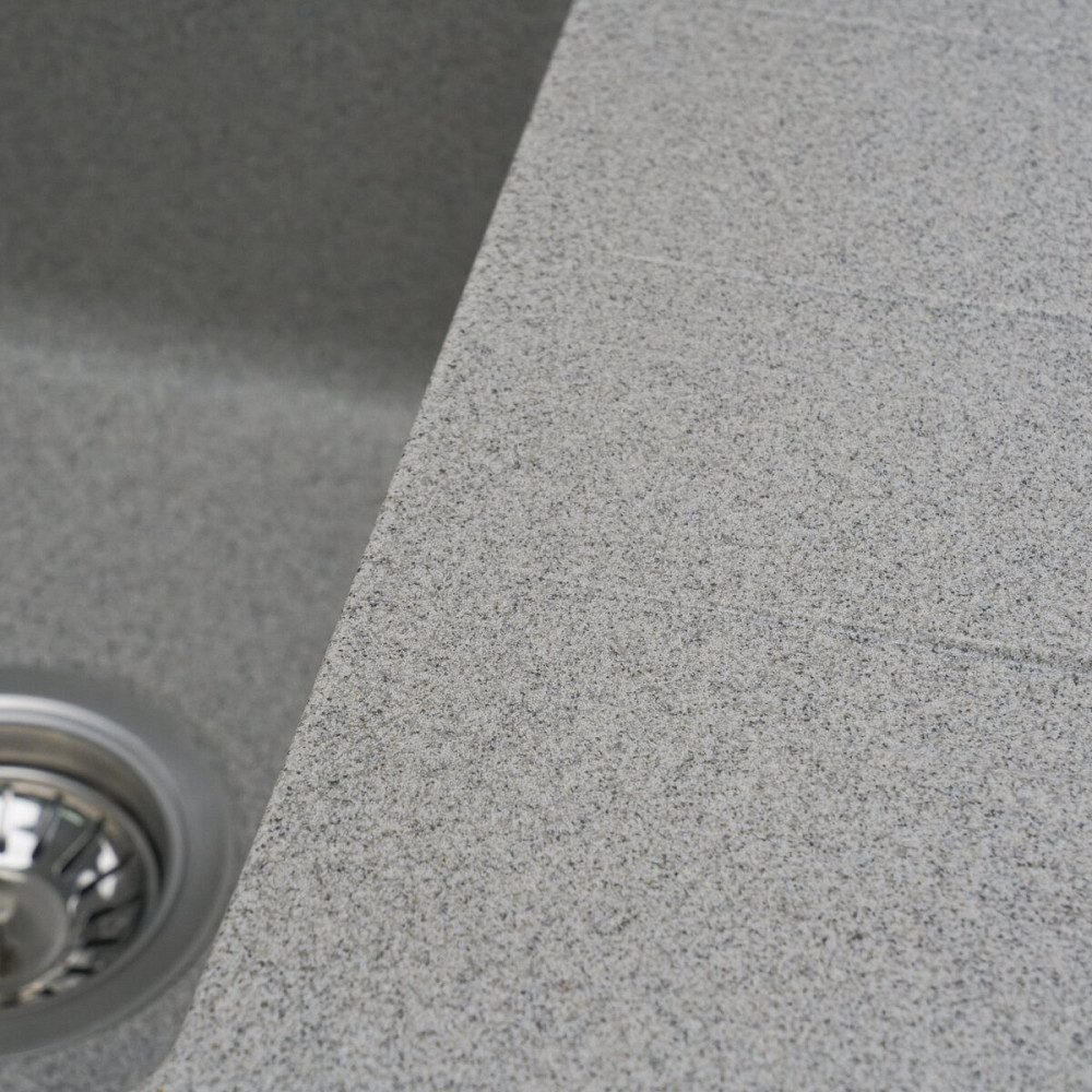 VALESO Гранітна мийка для кухні VALESO LIANA 6243 матова Сіра Київ - фото 4