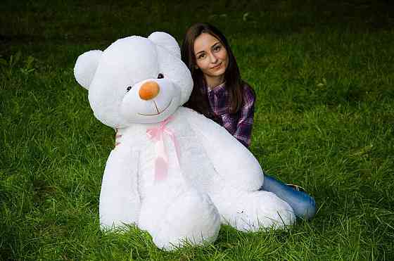 Плюшевий ведмедик М'яка іграшка Рафаель 140 см Білий Тернопіль