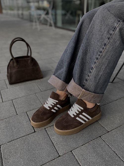 Tamei Кеди жіночі з натуральної замші демісезонні шоколадні весна-осінь 2810-132 р. 36-41 / Сти Коломия - фото 8