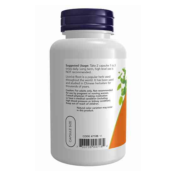 Корень солодки Now FoodsLicorice Root 450mg - 100 vcaps Луцк