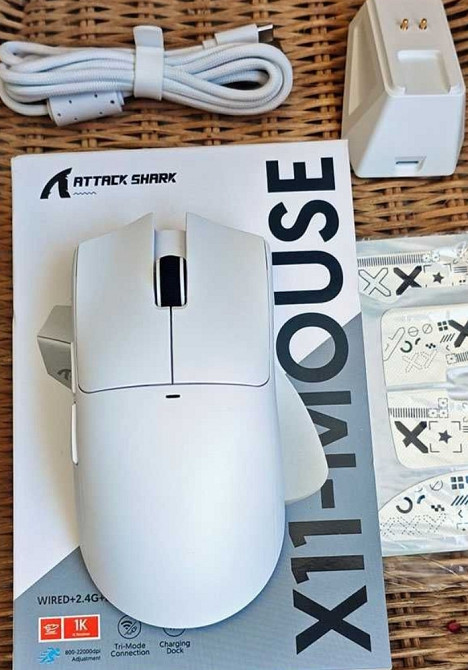 Мишка ATTACK SHARK X11 біла, 65 годин на одному заряді. Киев - изображение 5