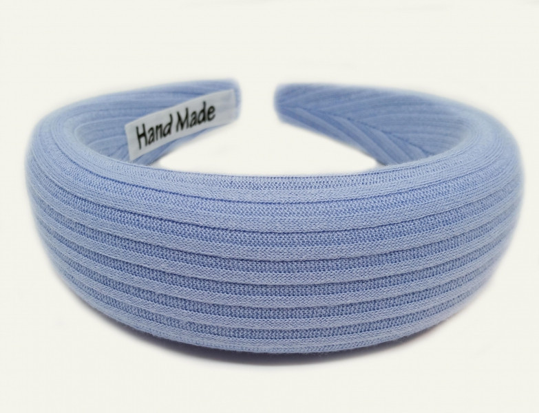 Обруч на голову голубой трикотаж Киев - изображение 1
