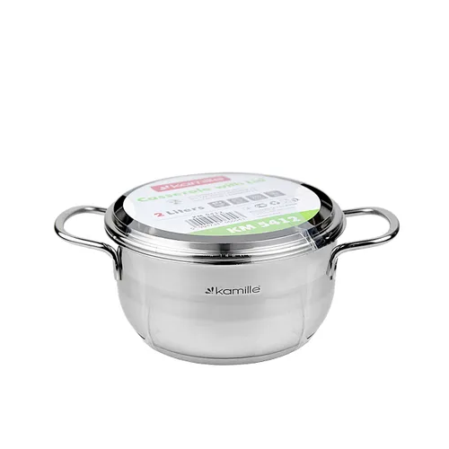 Каструля нержавіюча сталь 2л 18*9см 5412 KAMILLE Житомир - изображение 6