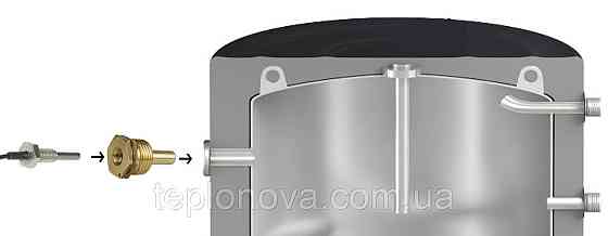 Погружная гильза для датчика температуры латунная 1/2″ ЗР х М10 штампованная длина 40мм А07013А VA Черновцы