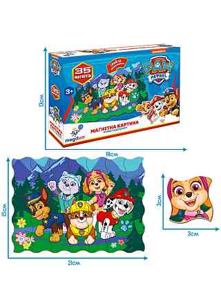 Дитячий набір магнітів Щенячий патруль "Мчимося на допомогу" Magdum ML4034-33 Вінниця