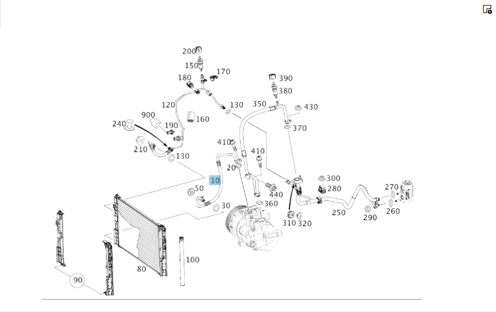 Mercedes-Benz  A2468303515 Трубка від компресора до радіатора кондиціонера CLA C117 CLA Shooting Brake X117 GLA X156 A-class W176 B-class W242 B-class Одеса - фото 3