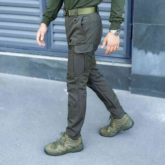 Штани карго чоловічі весняні з кишенями хакі Pobedov Static Київ