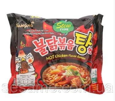 Корейська локшина дуже гостра з тушкованою куркою Buldak Samyang Hot Chicken Ramen Big Bowl 145г Харків - фото 1