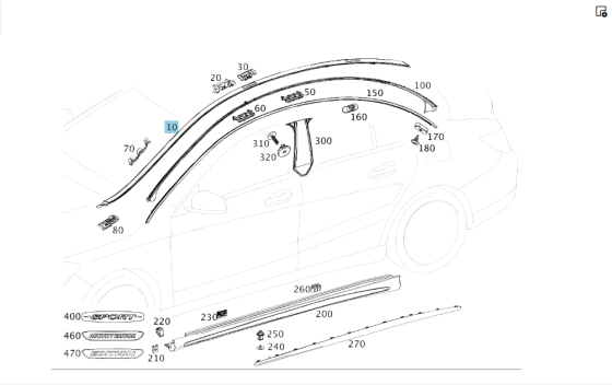 Mercedes-Benz  A1176901400 Молдинг даху - водовідведення праве CLA C117 Одесса