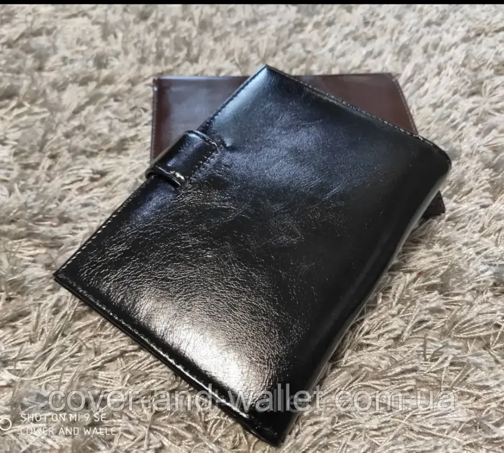 Портмоне обложка для паспорта и автодокументов черного цвета P.T.K Киев - изображение 2
