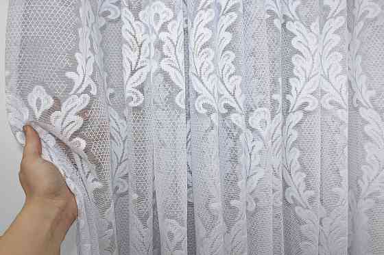 Тюль VR-Textil 716т Жакард Білий 300х270 см (40-980) Київ