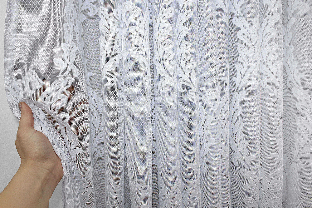 Тюль VR-Textil 716т Жакард Білий 300х270 см (40-980) Київ - фото 2