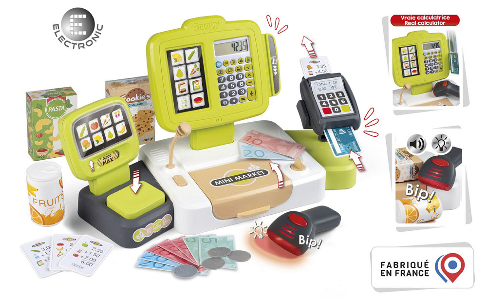 Детская электронная касса Smoby с терминалом, весами, звуковым сканером (350114) Киев - изображение 2