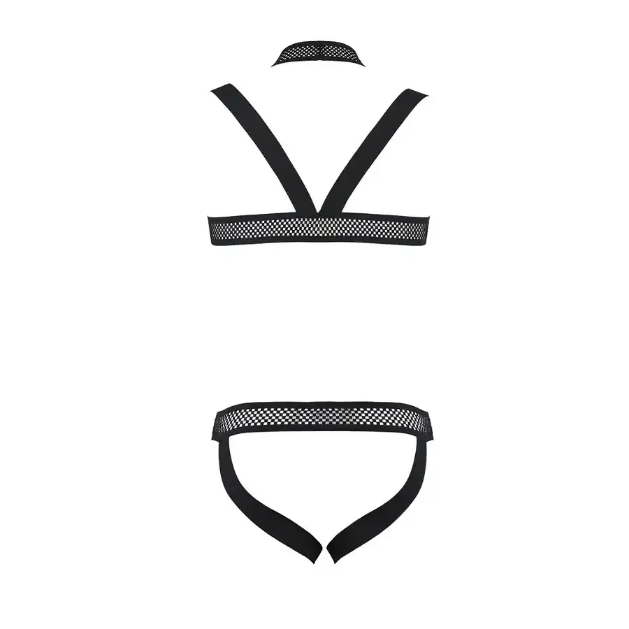 Комплект чоловічої білизни з кріпленнями Passion 043 JACOB XXL/XXXL Black, труси, шлейки Львів - фото 6