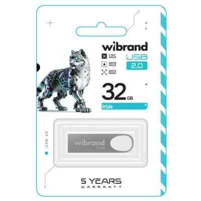 USB флеш накопичувач Wibrand 32GB Irbis Silver USB 2.0 (WI2.0/IR32U3S) Вінниця