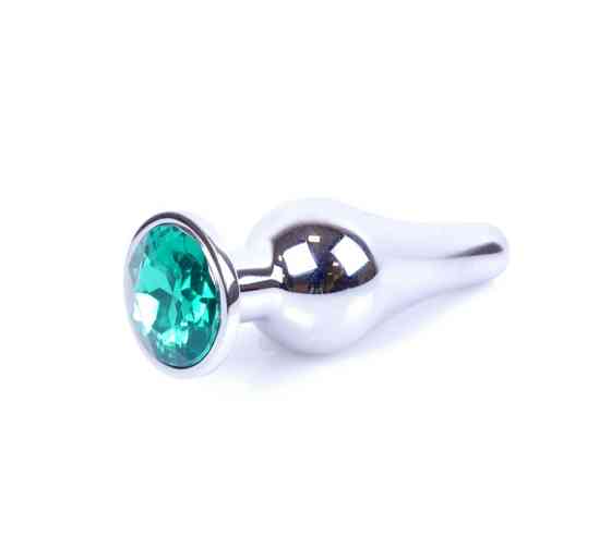 Анальна пробка - Jewellery Silver BUTT PLUG- Green Sex Aura Київ