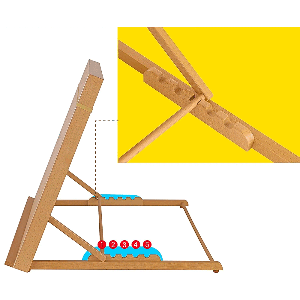 Мольберт-планшет настільний 6076 А2 бук 65,1×48,3×48,3см MEEDEN Київ - фото 4