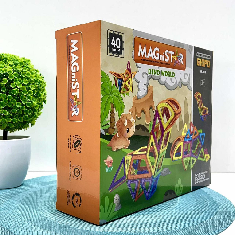 Конструктор магнітний Limo Toy 40 деталей кольорові блоки (LT2008) Чернігів - фото 5