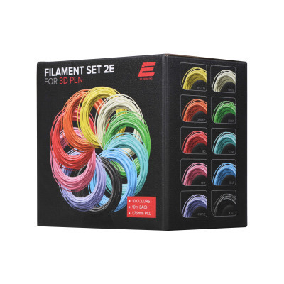 Стрижень для 3D-ручки 2E 3D Printing Набір ниток для 3D ручки 1.75 мм PCL (10 кол х 10м) (2E-L-BH010) Вінниця - фото 3