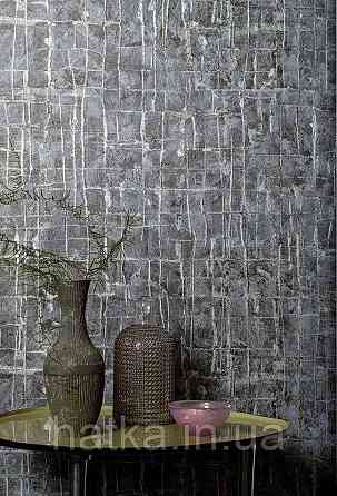 Шпалери Marburg Tango 58810 лофт 3д під штукатурку чорні сірі з сріблом 10х0,70 Київ