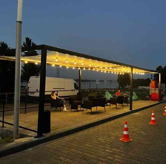 Тент навес затеняющий прямоугольный 4х8м сетка (Бежевый) Киев