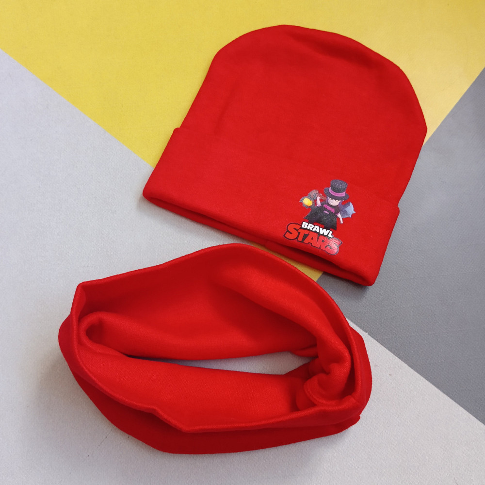 Шапка и хомут теплые бравл старс 50-54 ангорка Киев - изображение 1