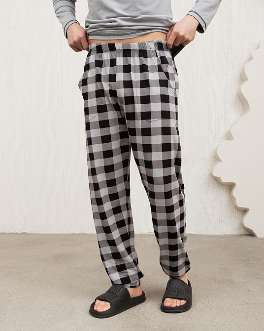 Мужская пижама серая клетка - Позитив - Family look Tom John 93487 L Киев - изображение 3