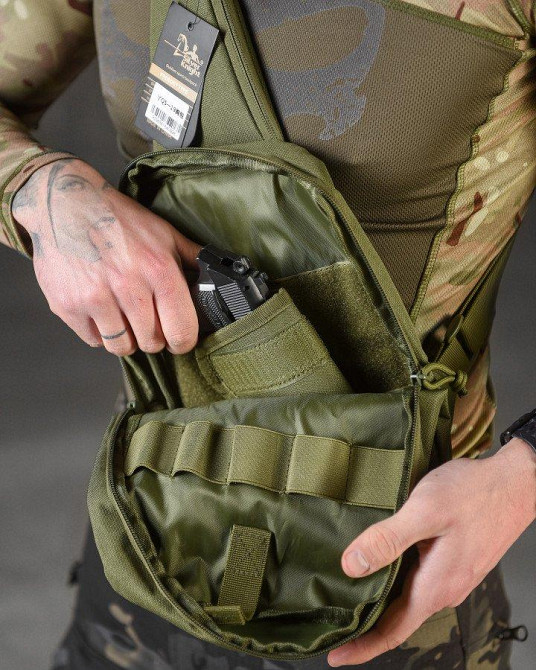 Нагрудна сумка-катура Silver knight olive ВТ3952 Одеса - фото 5