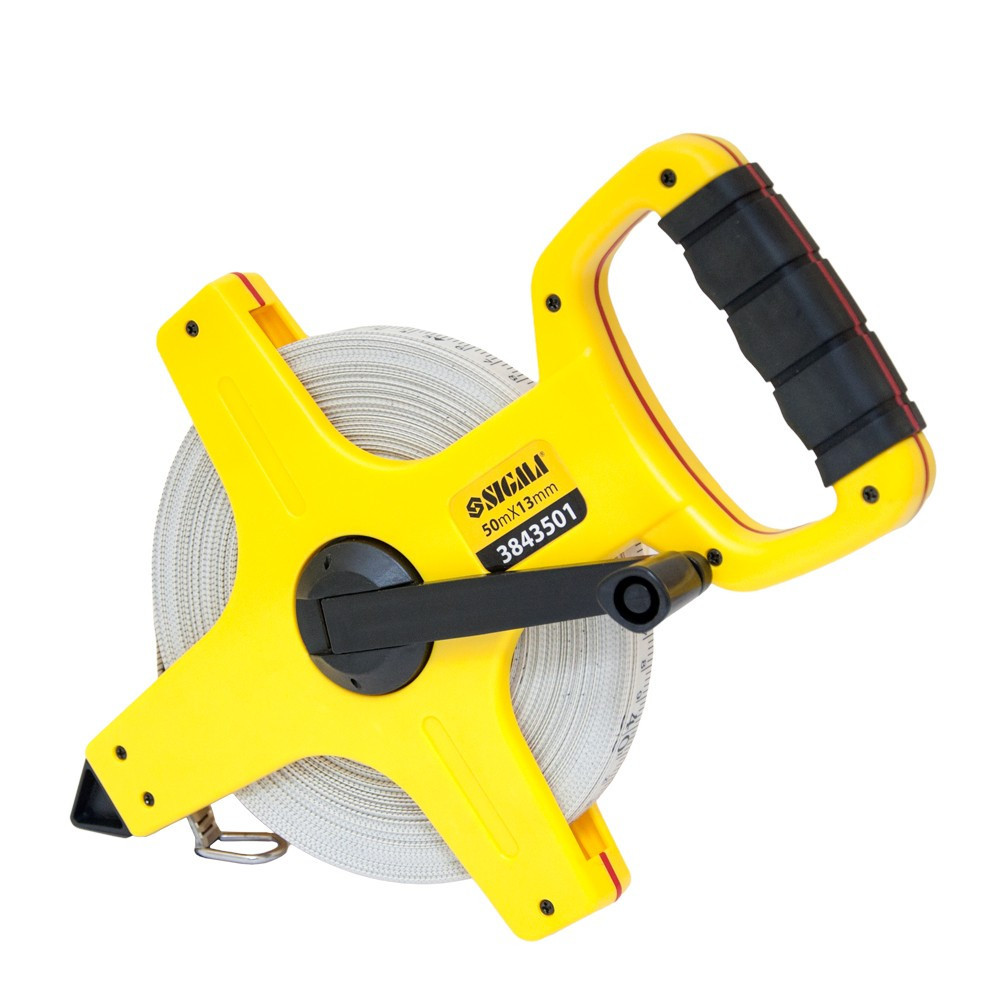 Рулетка геодезична відкритий корпус скловолоконе полотно 50 м × 12 мм SIGMA (3843501) Київ - фото 2