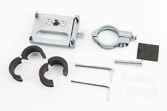 Тримач телефону на кермо алюмінієвий, ширина 50-100мм регульована, сірий G-85 Київ