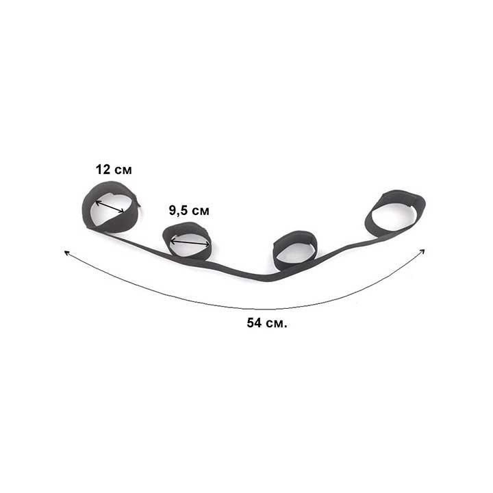 БДСМ фіксатор зап'ясть до щиколоток "Leggings" - Чорний - Садо-мазо Вінниця - фото 3